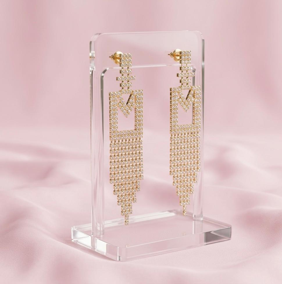 Moonorah Empress M Letter Earrings