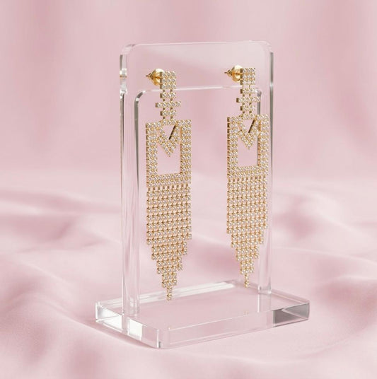 Moonorah Empress M Letter Earrings