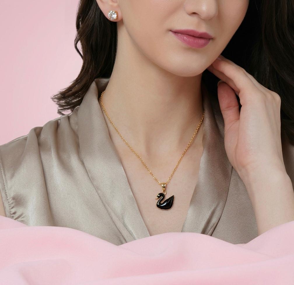 Moonorah Midnight Swan Pendant Set - Tops